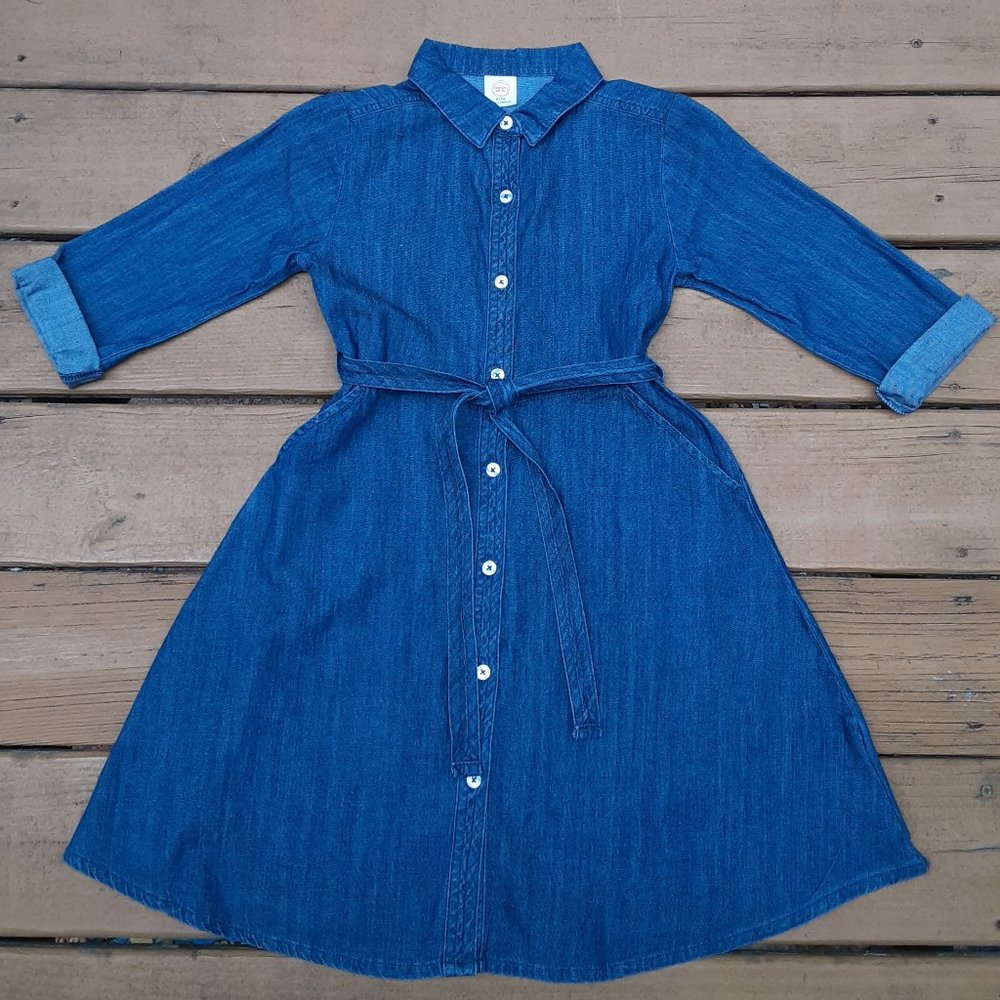 Girls Button-Down Denim Dress - NEW!